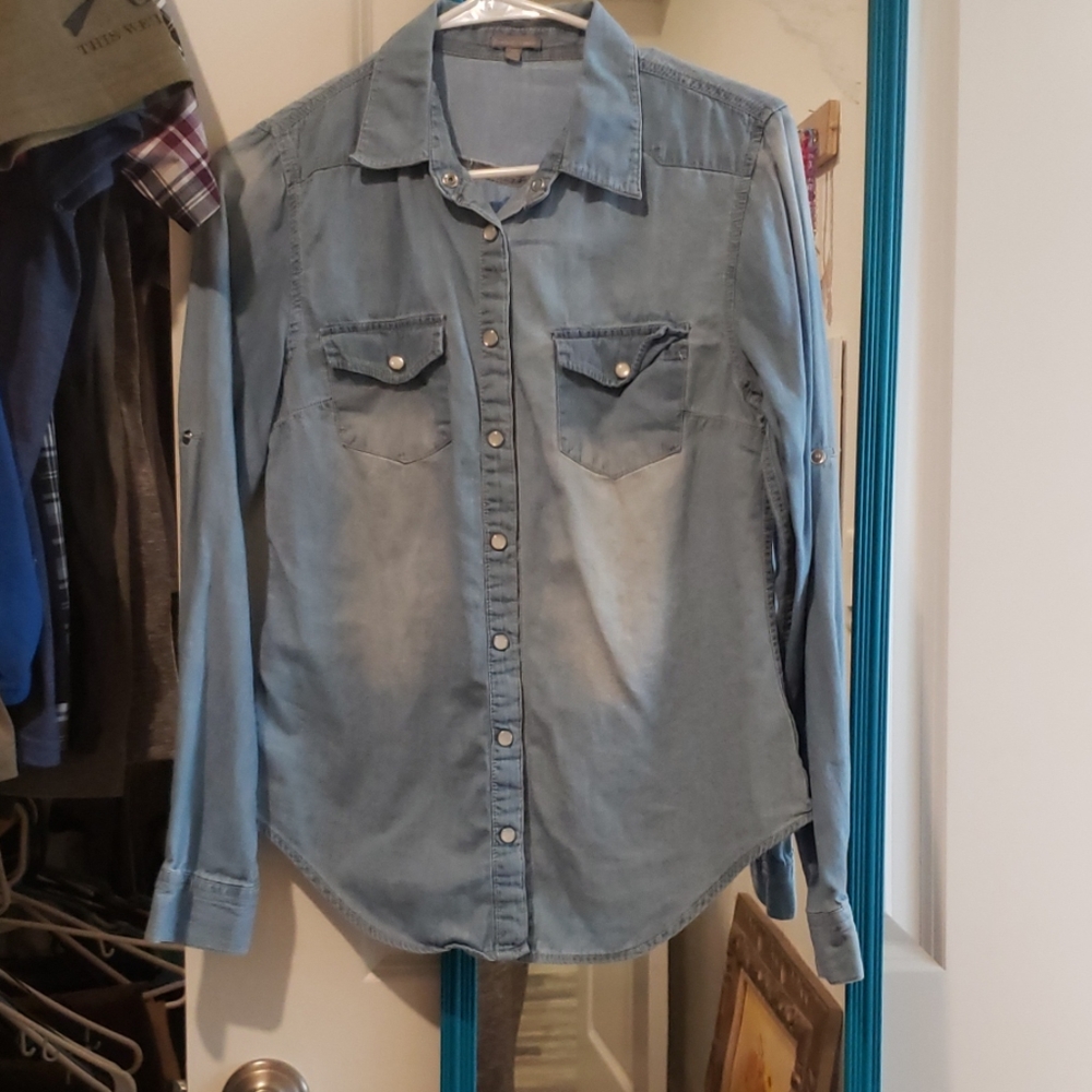 Denim button up shirt